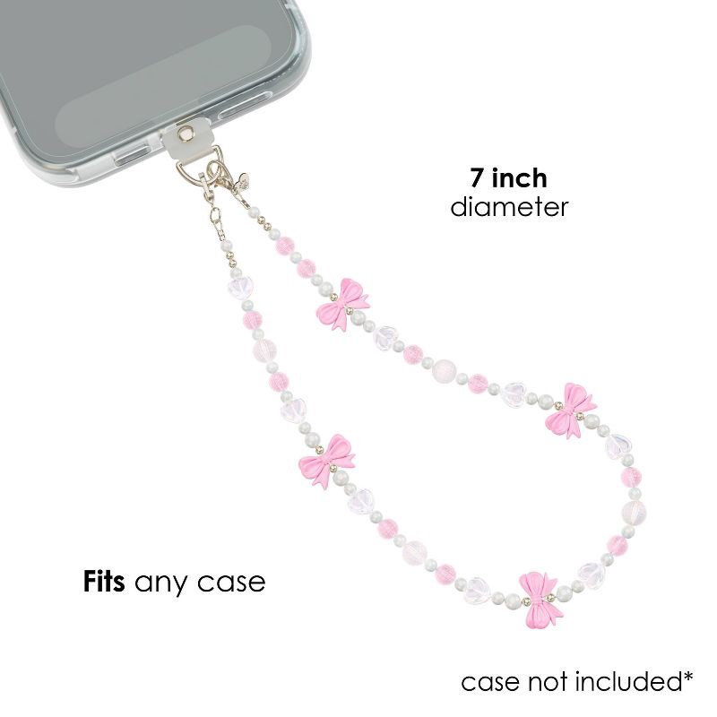 slide 2 of 6, VELVET CAVIAR Phone Charm - Pink Bow, 1 ct