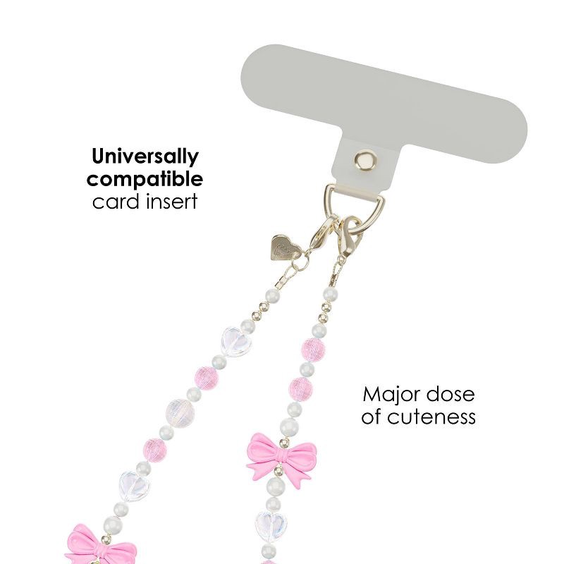 slide 3 of 6, VELVET CAVIAR Phone Charm - Pink Bow, 1 ct