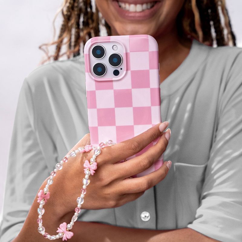 slide 6 of 6, VELVET CAVIAR Phone Charm - Pink Bow, 1 ct