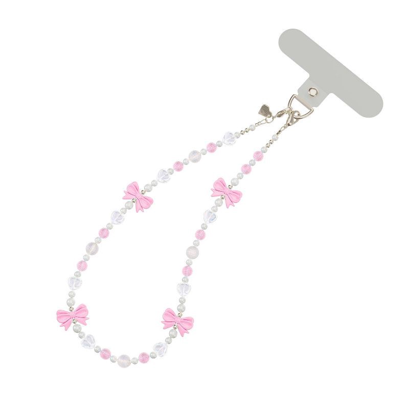 slide 1 of 6, VELVET CAVIAR Phone Charm - Pink Bow, 1 ct