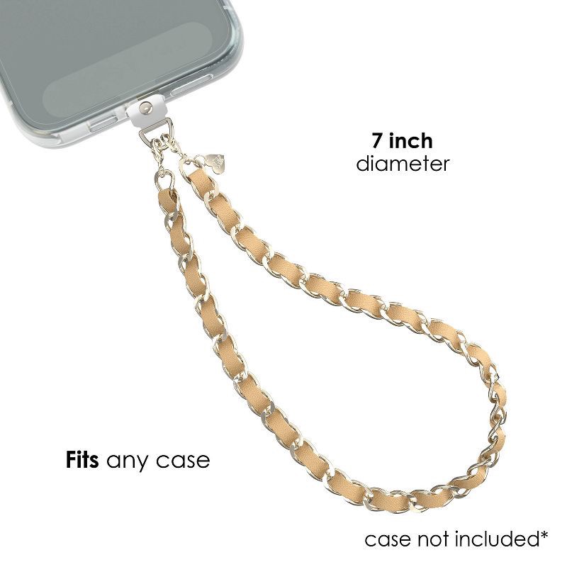 slide 2 of 4, VELVET CAVIAR Phone Charm - Nude Leather Chain, 1 ct