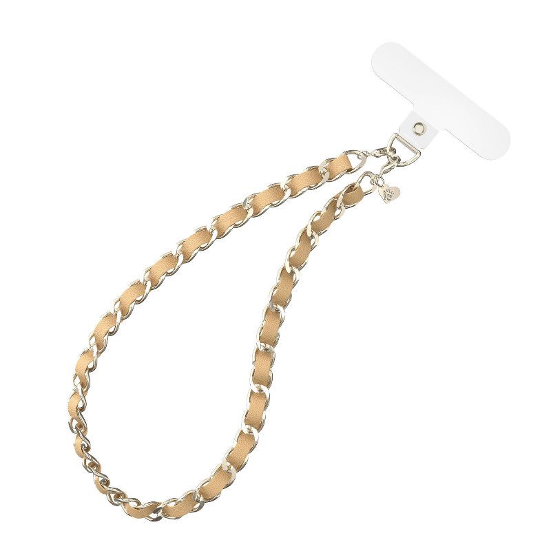 slide 1 of 4, VELVET CAVIAR Phone Charm - Nude Leather Chain, 1 ct