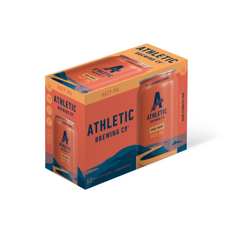 slide 3 of 9, Athletic Brewing Co Athletic Brewing Free Wave Hazy Non-Alcoholic Beer - 12pk/12 fl oz Cans, 12 ct; 12 fl oz
