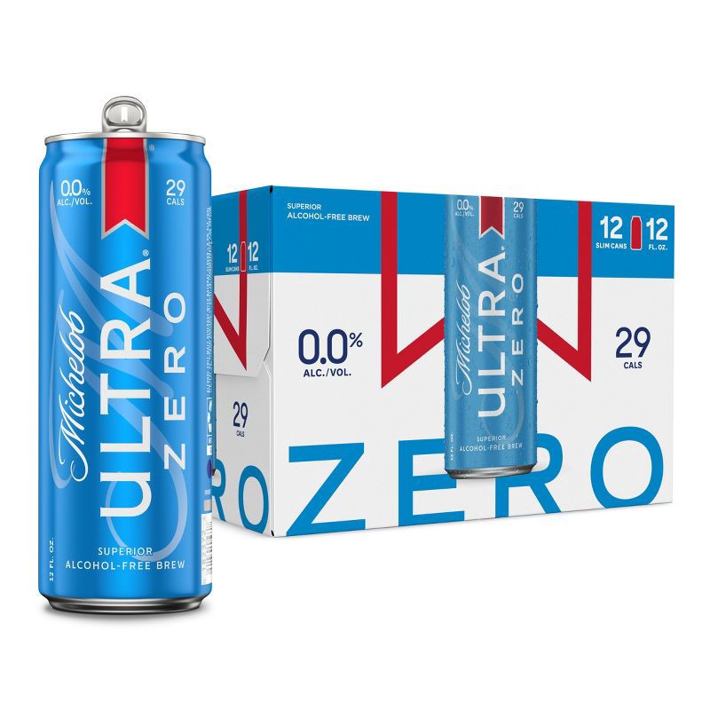 slide 1 of 9, Michelob ULTRA Zero Non-Alcoholic Beer - 12pk/12 fl oz Cans, 12 ct; 12 fl oz