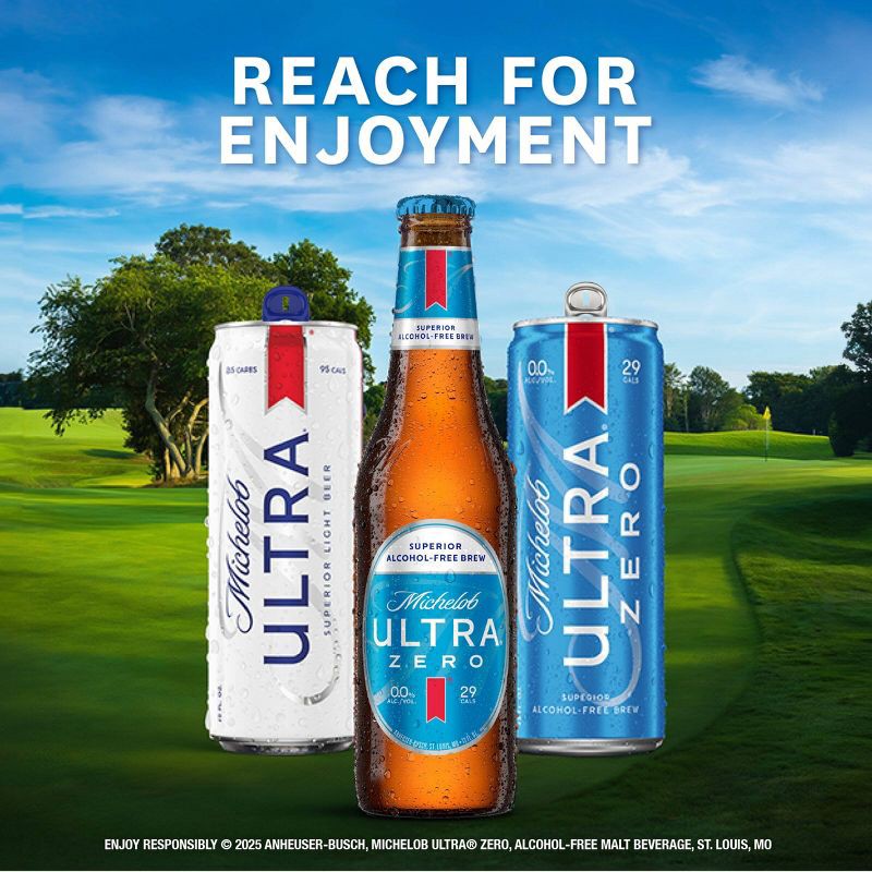 slide 7 of 9, Michelob ULTRA Zero Non-Alcoholic Beer - 12pk/12 fl oz Cans, 12 ct; 12 fl oz