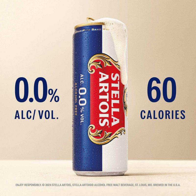 slide 3 of 6, Stella Artois 0.0 Non-alcoholic Premium Beer 12pk/12 fl oz Cans, 12 ct; 12 fl oz