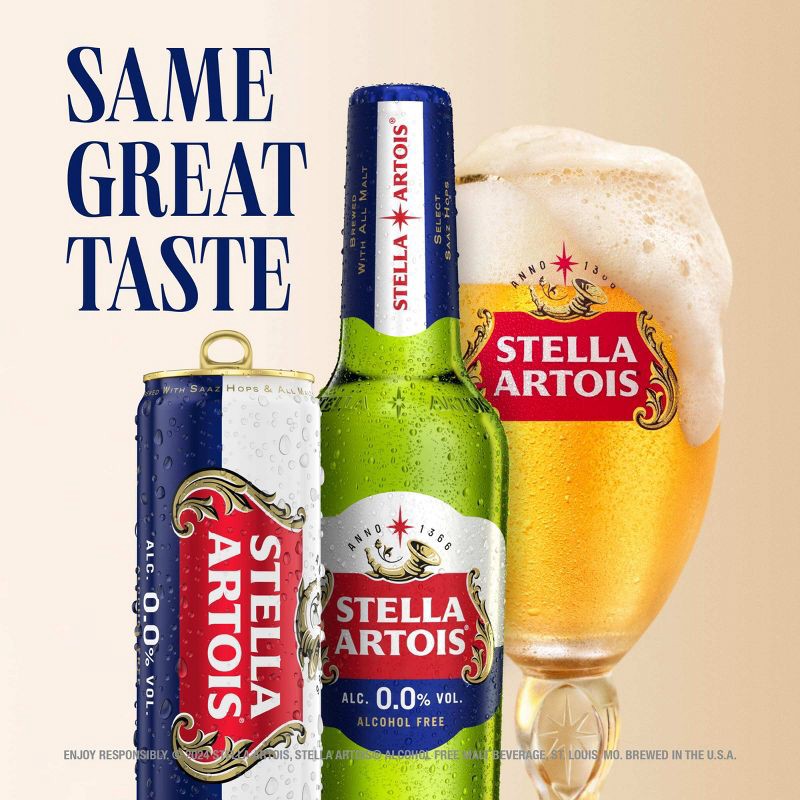 slide 6 of 6, Stella Artois 0.0 Non-alcoholic Premium Beer 12pk/12 fl oz Cans, 12 ct; 12 fl oz