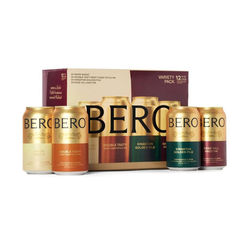 slide 2 of 5, BERO Brewing Variety Pack Non-Alcoholic Beer - 12pk/12 fl oz Cans, 12 ct; 12 fl oz