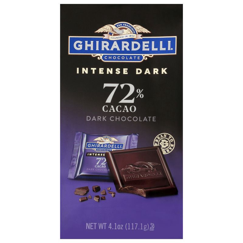 slide 6 of 7, Ghirardelli INTENSE DARK Chocolate Candy SQUARES, 72% Cacao - 4.1oz, 4.1 oz