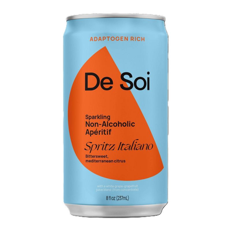 slide 2 of 6, De Soi Spritz Italiano Non-Alcoholic - 4pk/237ml Cans, 4 ct, 237 ml