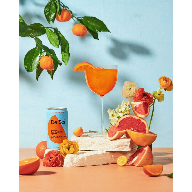 slide 5 of 6, De Soi Spritz Italiano Non-Alcoholic - 4pk/237ml Cans, 4 ct, 237 ml