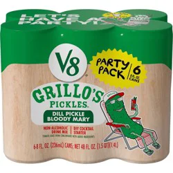 V8 Juice Bloody Mary Grillo's Dill Pickle Juice - 6pk/8 fl oz Cans
