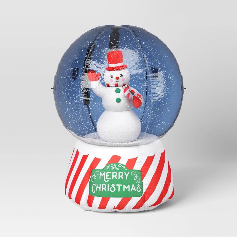slide 3 of 4, 6' Christmas Indoor/Outdoor Lighted Inflatable Snow Globe - Wondershop™, 1 ct