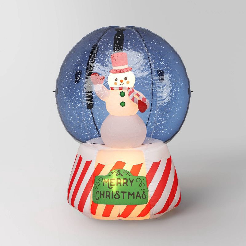 slide 1 of 4, 6' Christmas Indoor/Outdoor Lighted Inflatable Snow Globe - Wondershop™, 1 ct