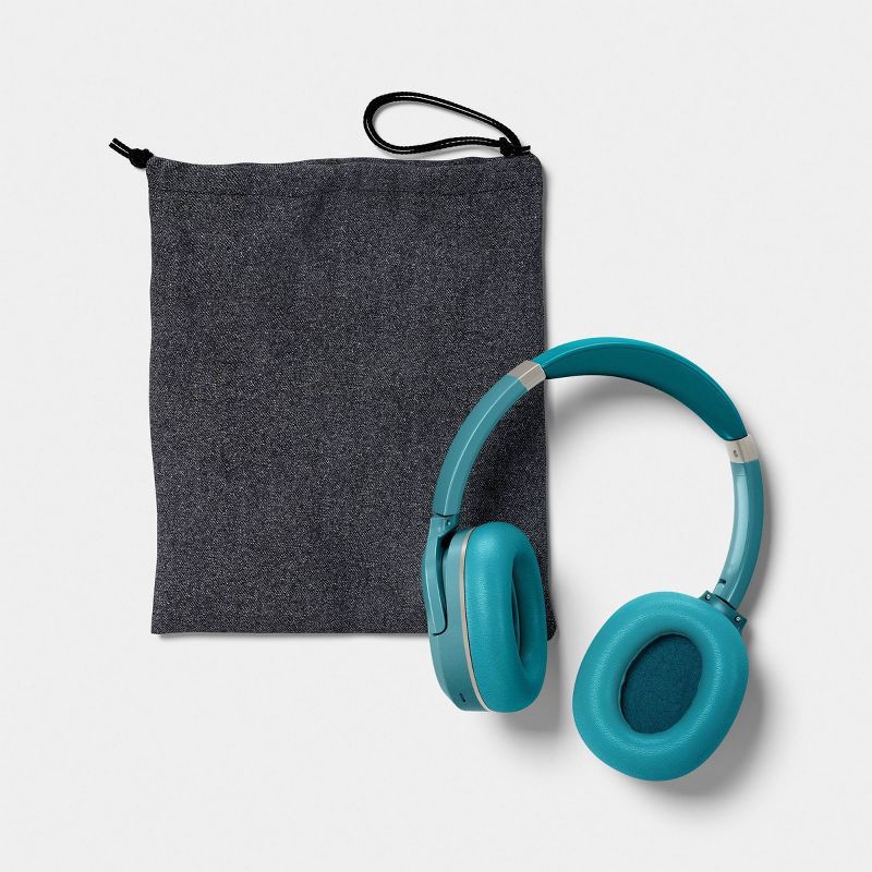 slide 4 of 4, Active Noise Cancelling Wireless Bluetooth Over-Ear Headphones Deep Sage - heyday™, 1 ct