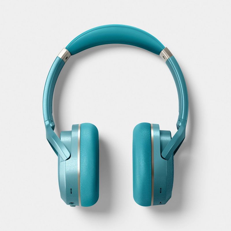 slide 1 of 4, Active Noise Cancelling Wireless Bluetooth Over-Ear Headphones Deep Sage - heyday™, 1 ct