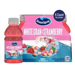 Ocean Spray White Cran Strawberry Juice Drink - 6pk/10 fl oz Bottles