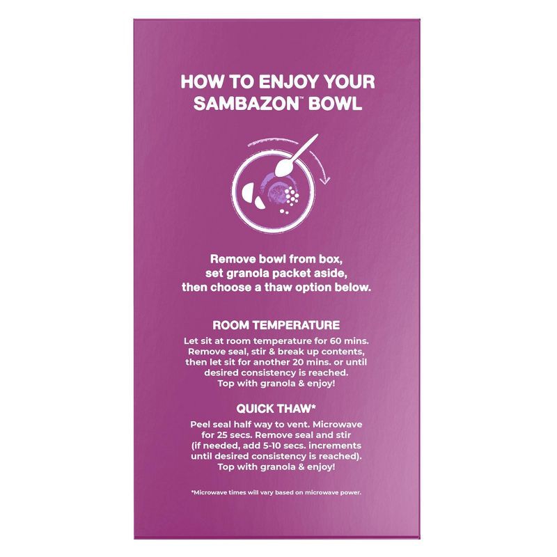 slide 4 of 4, Sambazon Frozen Mango Dragon Fruit Bowl with Fruit & Granola Toppings - 6.1oz, 6.1 oz