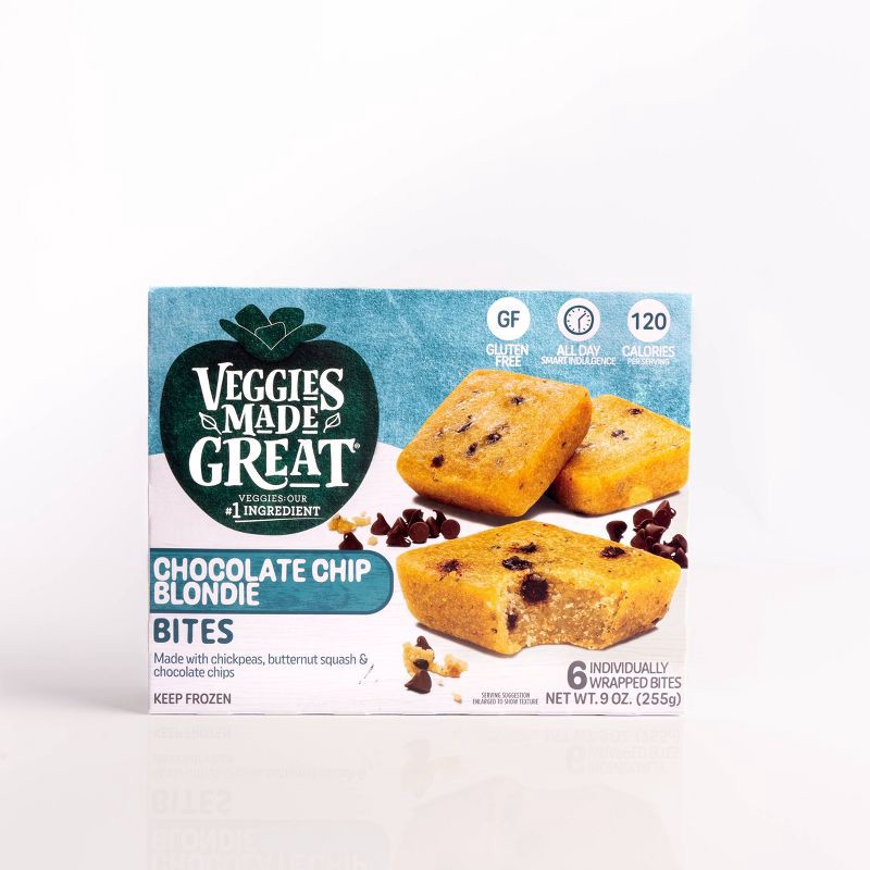 slide 2 of 5, Veggies Made Great Frozen Gluten Free Chocolate Chip Blondie Bites - 9oz/6ct, 6 ct; 9 oz