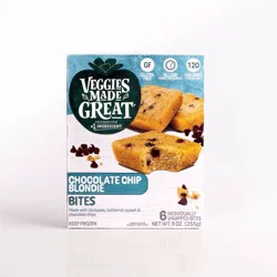 Veggies Made Great Frozen Gluten Free Chocolate Chip Blondie Bites - 9oz/6ct