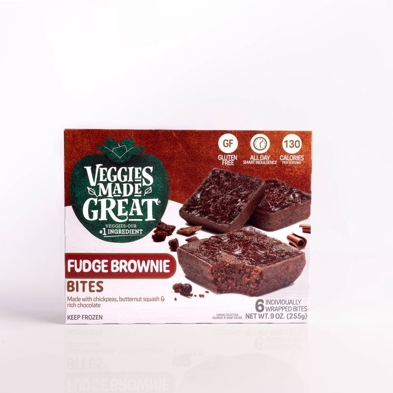 slide 2 of 5, Veggies Made Great Frozen Gluten Free Fudge Brownie Bites - 9oz/6ct, 6 ct; 9 oz