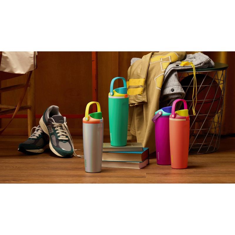 slide 5 of 9, Owala Special Edition 30oz FreeSip SWAY Stainless Steel Water Bottle- Shocking Grape, 30 oz