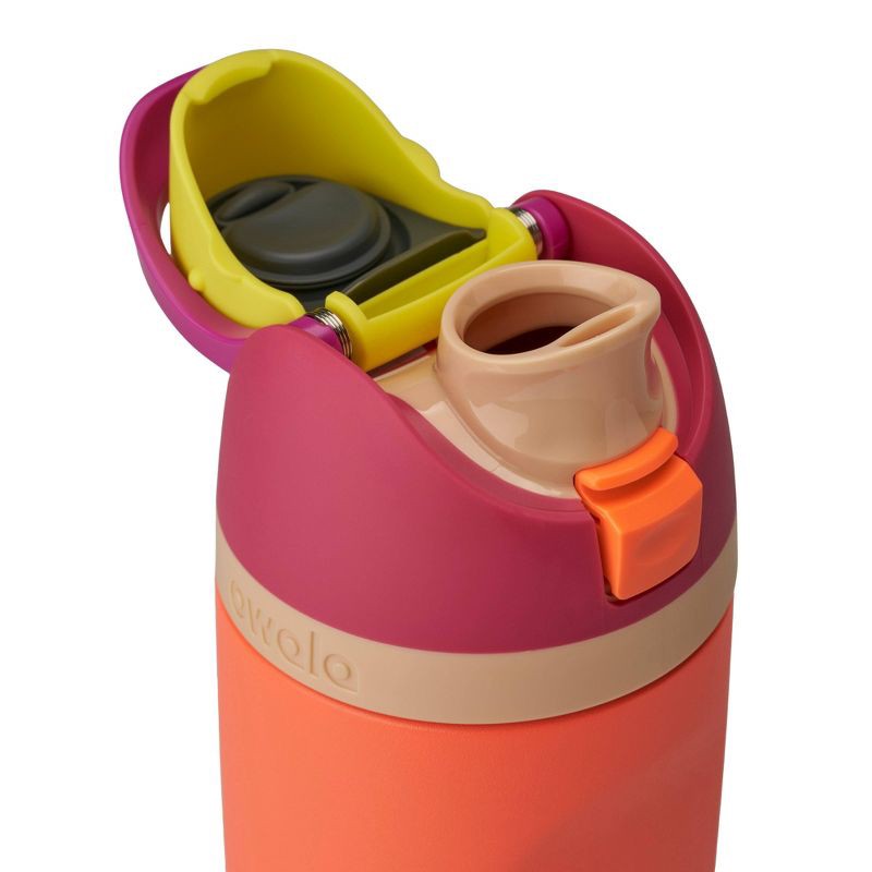 slide 2 of 7, Owala Special Edition 16oz Kids' FreeSip Stainless Steel Water Bottle - Neon Nectar, 16 oz