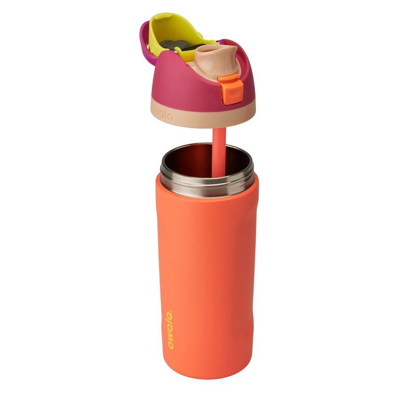 slide 3 of 7, Owala Special Edition 16oz Kids' FreeSip Stainless Steel Water Bottle - Neon Nectar, 16 oz