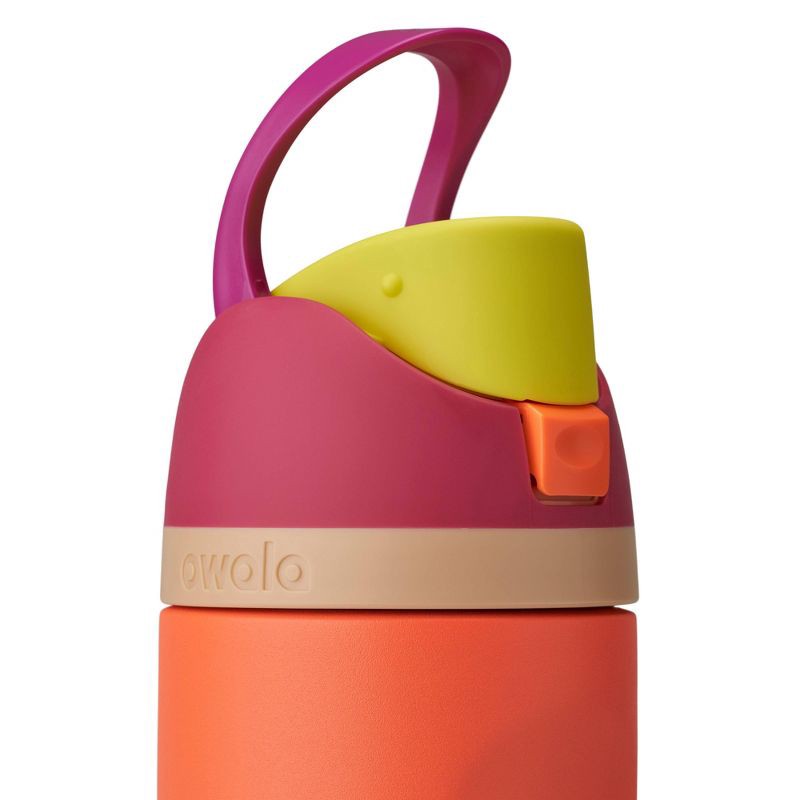 slide 4 of 7, Owala Special Edition 16oz Kids' FreeSip Stainless Steel Water Bottle - Neon Nectar, 16 oz