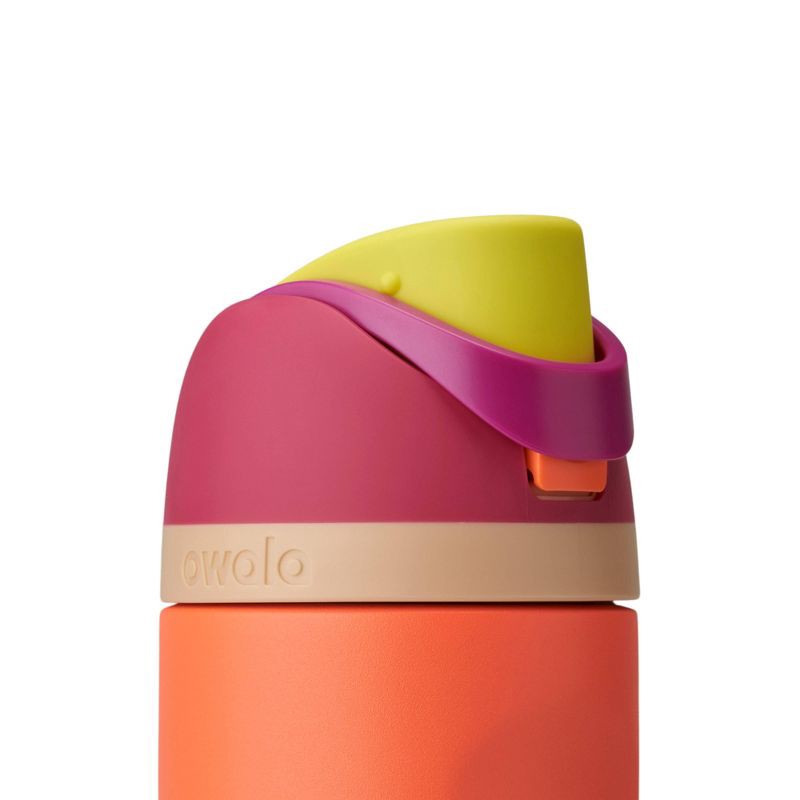 slide 5 of 7, Owala Special Edition 16oz Kids' FreeSip Stainless Steel Water Bottle - Neon Nectar, 16 oz