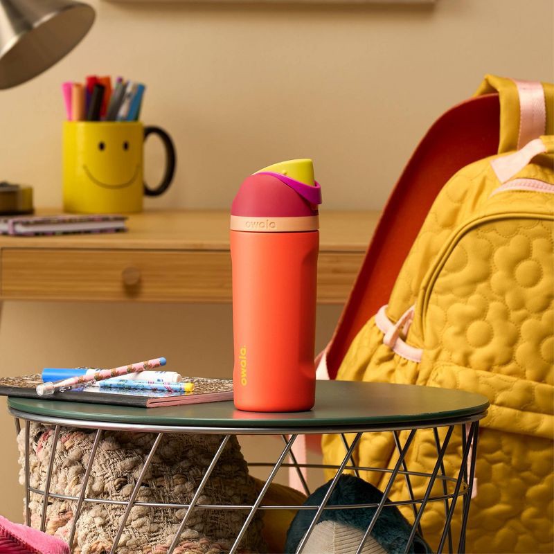 slide 7 of 7, Owala Special Edition 16oz Kids' FreeSip Stainless Steel Water Bottle - Neon Nectar, 16 oz