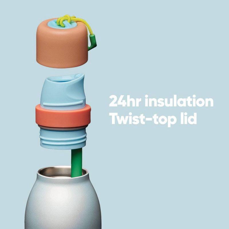 slide 5 of 7, Owala 24oz FreeSip Twist Stainless Steel Water Bottle - Opal Dream, 24 oz