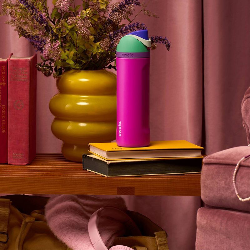 slide 7 of 7, Owala Special Edition 24oz FreeSip Stainless Steel Water Bottle - Shocking Grape, 24 oz