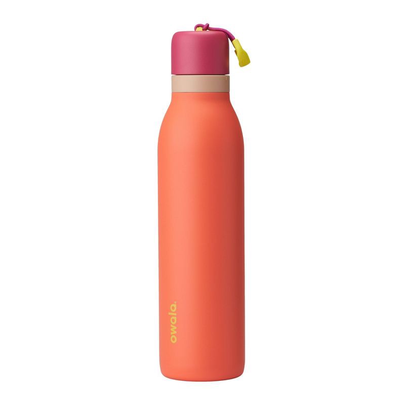 slide 1 of 8, Owala 24oz FreeSip Twist Stainless Steel Water Bottle - Neon Nectar, 24 oz