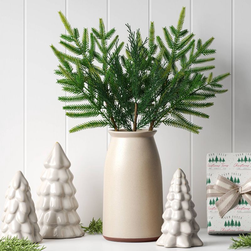 slide 2 of 4, 4pc Christmas Pick Set 2 Cedar Picks 2 Norfolk Pine - Wondershop™, 4 ct