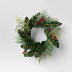 2pk 14" Christmas Mini Wreath Red Berries - Wondershop™