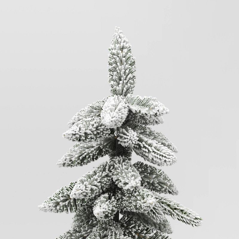 slide 3 of 4, 19" Christmas Flocked Tree Round White Base - Wondershop™, 1 ct