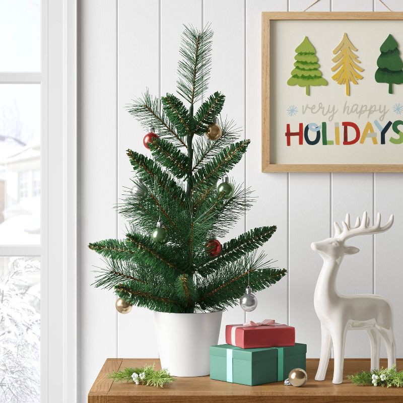 slide 2 of 4, 21" Christmas Tree with White Pot - Wondershop™, 1 ct