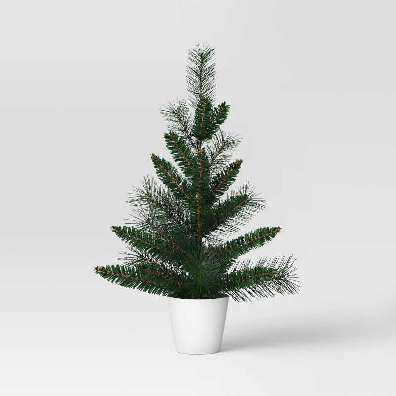 slide 1 of 4, 21" Christmas Tree with White Pot - Wondershop™, 1 ct