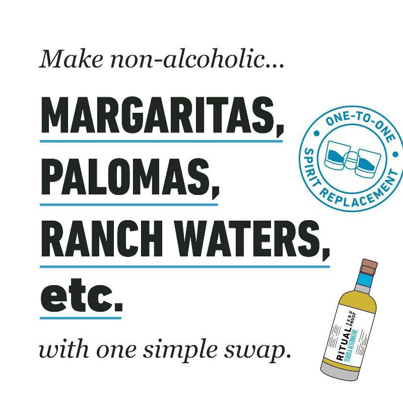 slide 3 of 8, Ritual Zero Proof Non-Alcoholic Tequila Alternative - 750ml Bottle, 750 ml