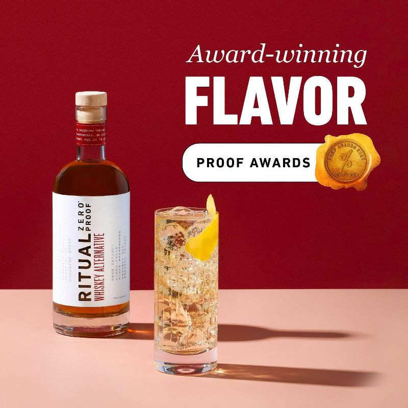 slide 4 of 8, Ritual Zero Proof Non-Alcoholic Whiskey Alternative - 750ml Bottle, 750 ml