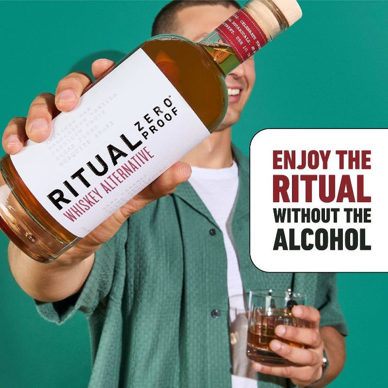 slide 7 of 8, Ritual Zero Proof Non-Alcoholic Whiskey Alternative - 750ml Bottle, 750 ml