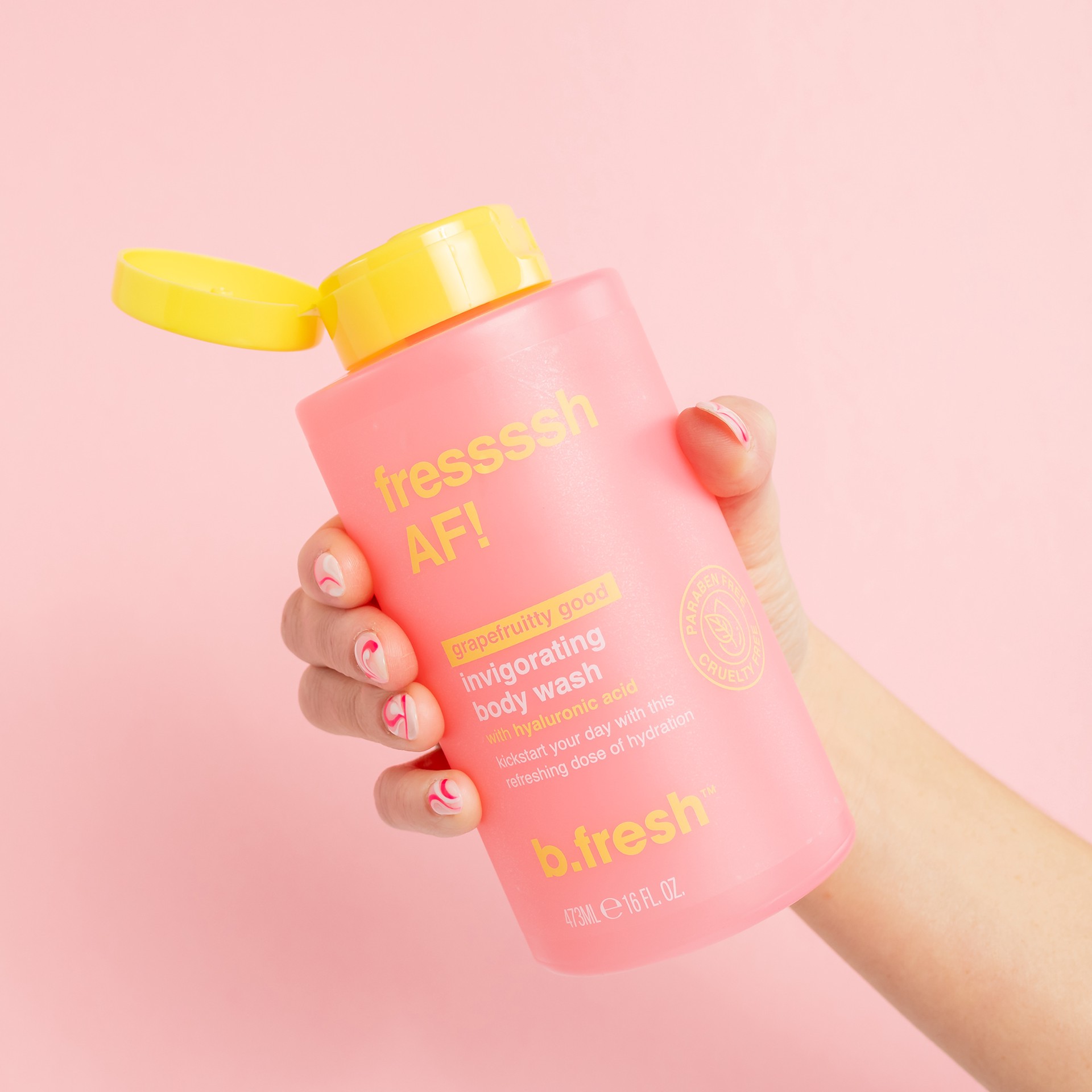 slide 3 of 4, B. Fresh B.Fresh Fressssh Af! Invigorating Body Wash, 16 fl oz