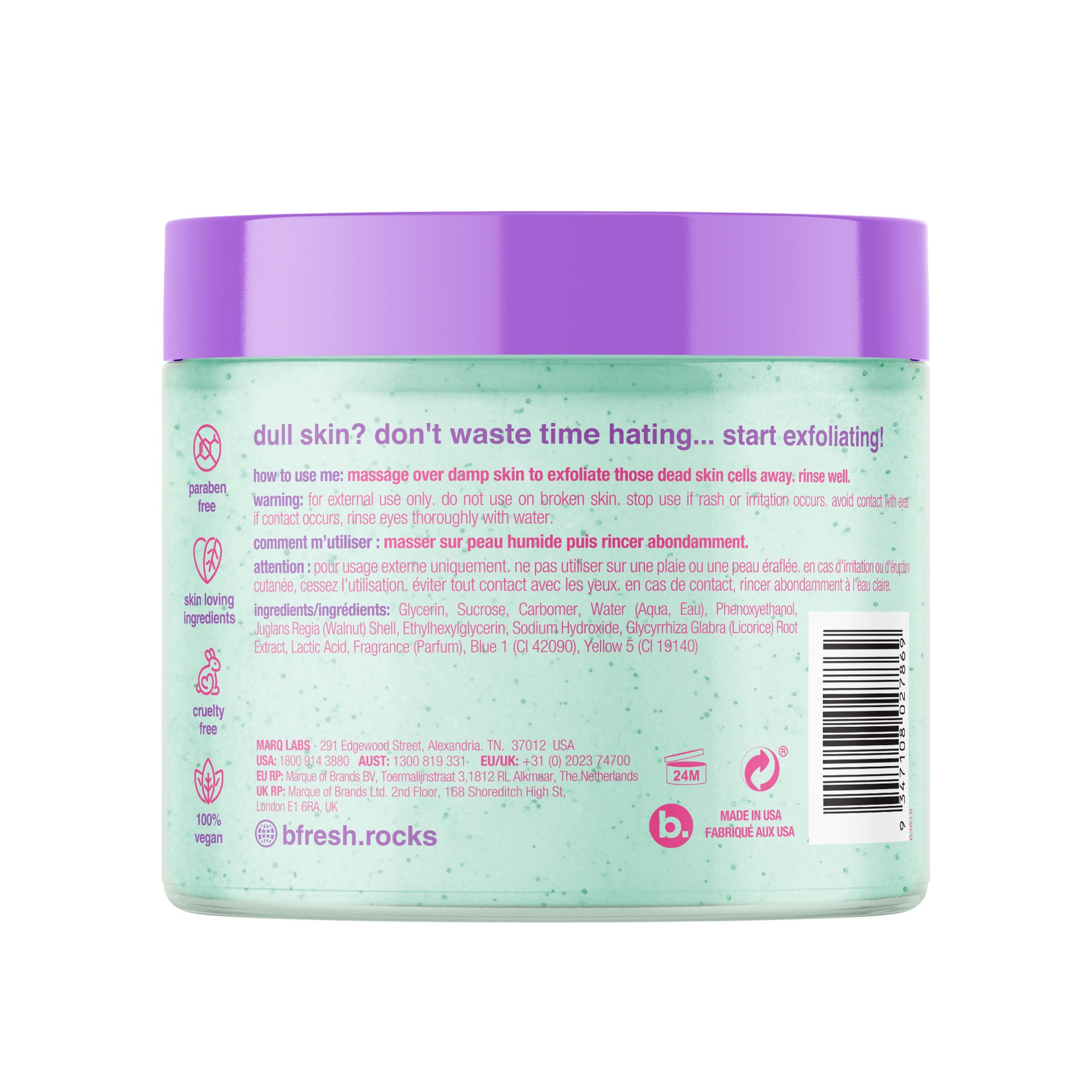 slide 2 of 2, B.Fresh Don'T Hate, Exfoliate Melon Magic Body Polish, 16 oz