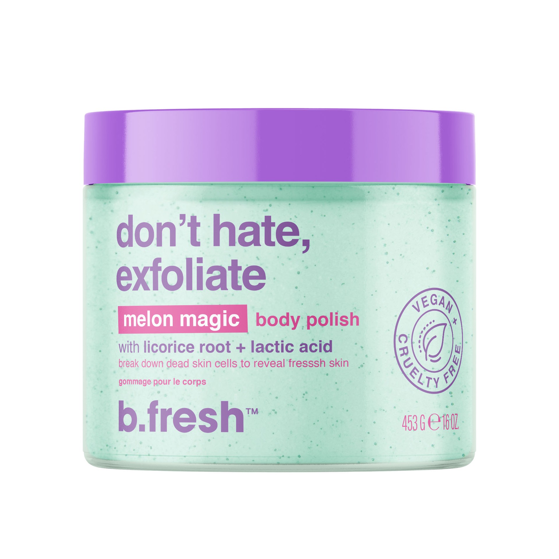 slide 1 of 2, B.Fresh Don'T Hate, Exfoliate Melon Magic Body Polish, 16 oz