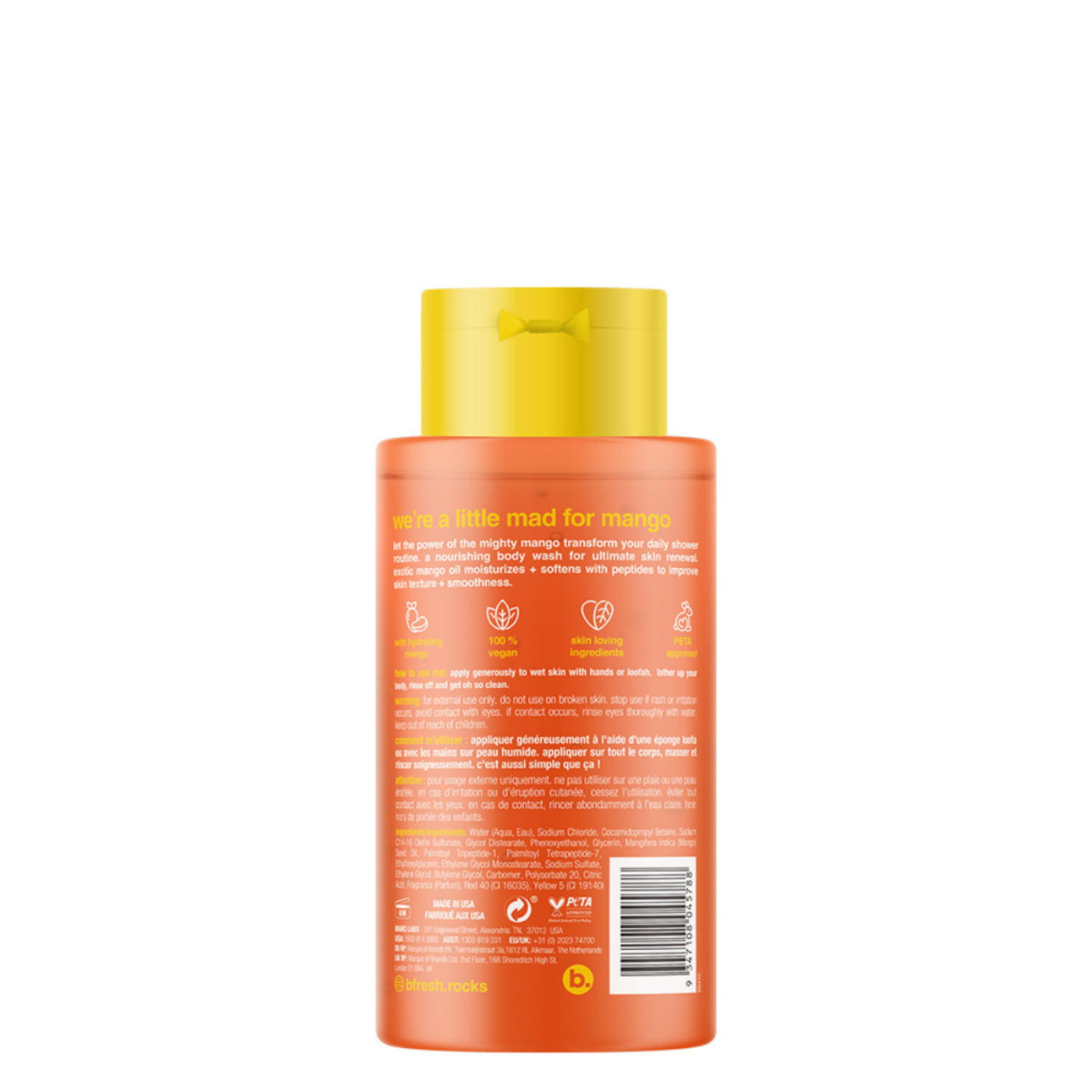 slide 2 of 2, B. Fresh Mighty Mango Body Wash 16 fl oz, 16 fl oz
