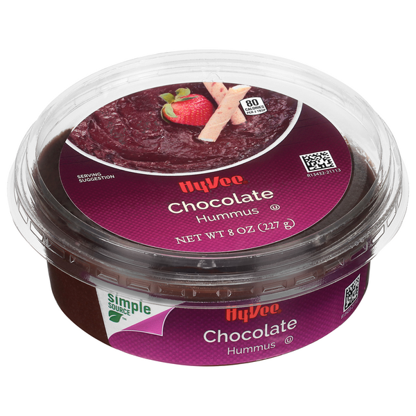 slide 1 of 1, Hy-Vee Dark Chocolate Hummus, 8 oz