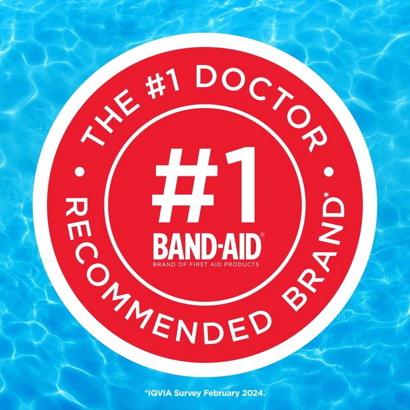 slide 8 of 8, Band-Aid Brand Adhesive Waterproof Bandages - All One Size - 20ct, 20 ct