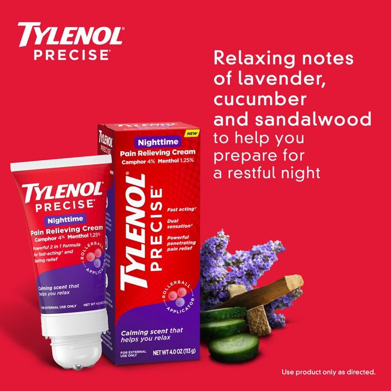 slide 3 of 10, Tylenol Topical Analgesic Night-Time Pain Relieving Cream - 4oz, 4 oz