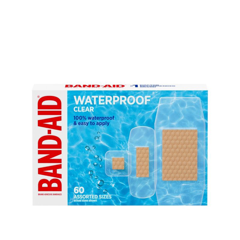 slide 2 of 9, Band-Aid Brand Adhesive Waterproof Assorted Bandages - 60ct, 60 ct